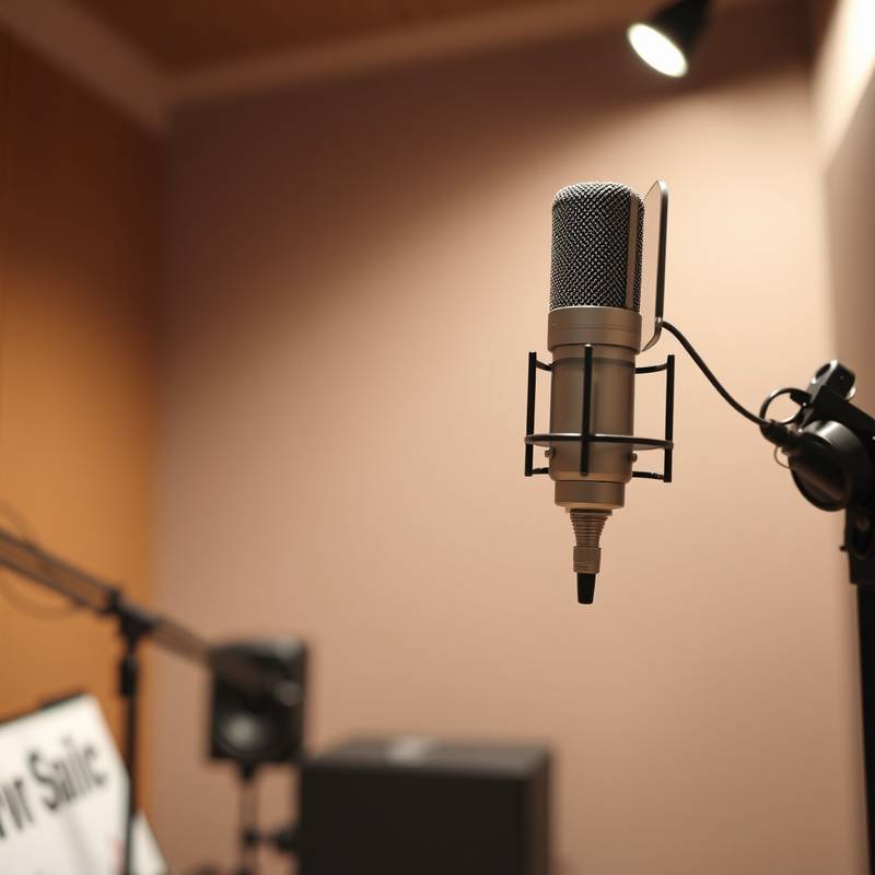 Mikrofon in einem Aufnahmestudio